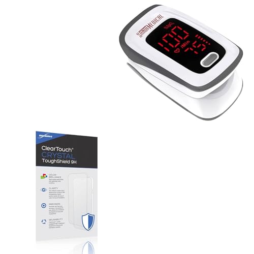 BoxWave Screen Protector Compatible with Santa Medical Fingertip Pulse Oximeter - ClearTouch Crystal ToughShield 9H (2-Pack), Clear 9H Tough Flexible Film Screen Protector