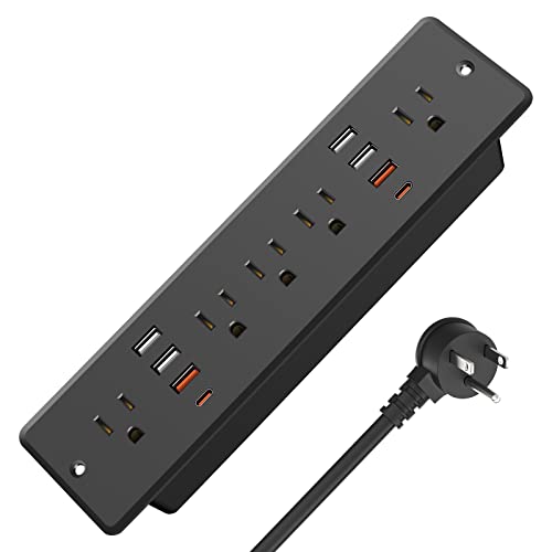 HHSOET 13 in 1 Recessed Power Strip Flat Plug, Fast Charging Furniture Outlet with USB, Conference Recessed Surge Protection Socket with 5 AC Plugs, 6 USB Ports 2 USB-C, 6ft Power Cord.(Black) HHSOET 13 in 1 Recessed Power Strip Flat Plug, Fast Charging Furniture Outlet with USB, Conference Recessed Surge Protection Socket with 5 AC Plugs, 6 USB Ports 2 USB-C, 6ft Power Cord.(Black)