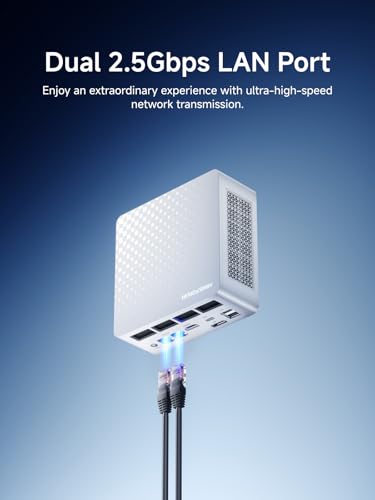 Image of MINISFORUM M1 Plus Mini PC Core i5-12600H(12C /16T, up to 4.5 GHz) 32GB DDR5 512GB SSD Mini Computer, HDMI /DP /USB4 Triple Video Output, 2x2.5G LAN /WiFi6E /BT5.2 /4xUSB Iris Xe Graphics Micro PC