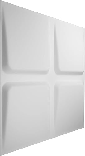 Miniatura 3 de Ekena Millwork WP20X20GLWH-CASE-50 19 5/8 pulgadas de ancho x 19 5/8 pulgadas de alto Galveston EnduraWall Decorativo 3D Panel de pared Cubiertas