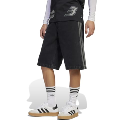 Adidas Originals Firebird - Pantalones cortos de mezclilla en color negro