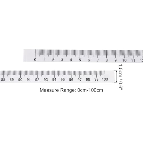 Cinta métrica adhesiva 100 cm blanca con texto negro miniatura 2
