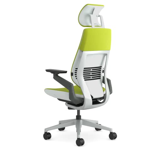Image of Steelcase Gesture Ergonomic Office Chair with 360 Armrests 3D Live Back Lumbar Support and Adjustable Headrest Lime Green