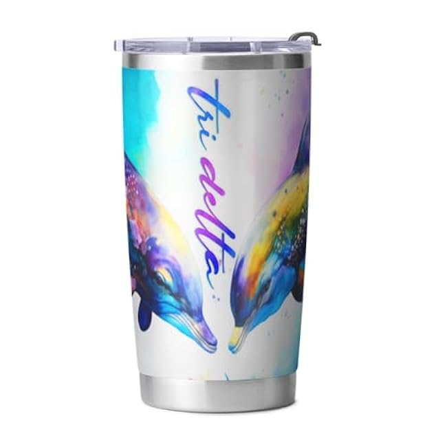 Delta Sigma Theta Sorority Paraphernalia - Official Vendor - 20 oz Stainless Steel Insulated Sublimation Tumbler - Classic