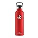 KollyKolla Gourde Inox Isotherme, Bouteille d'eau avec Paille & Filtre sans BPA, Isolation sous Vide en Acier Inoxydable à Double Paroi, pour Enfant & Adulte, Sport, Cyclisme, Gym, (350ml Rouge)