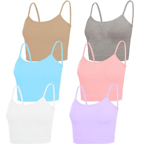Image of NEWITIN 4 Pack Spaghetti Strap Camisole Top Adjustable Strap Tank Top for Women
