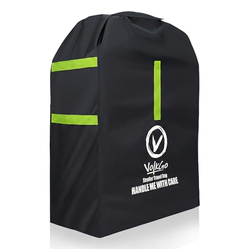 Image of V VOLKGO Large Stroller Bag for Airplane, Large Cover for Airtravel, Jogger & Umbrella Stroller Cover for Travel - Fits Wide, Gate Check Bag, Heavy Duty Durable Infant carrier covers for Air Travel