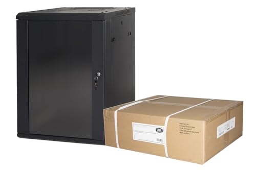 Connetto CO1912UNF - Armadio rack 19' 12 unita' da muro (a) 635 x (l) 600 x (p) 450 nero disassemblato porta vetro