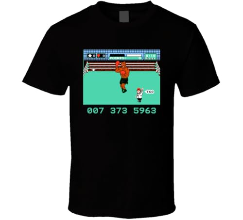 Mike Tysons Punch Out NES T Shirt XL Black
