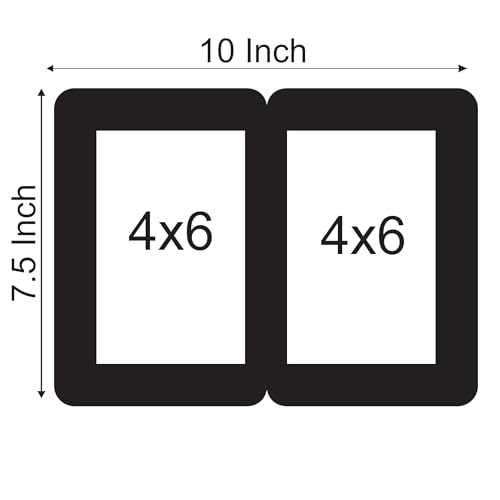 Image of Creative Arts n Frames One Piece Joint less Wooden Multi Picture Collage Photo Frame Home Decor Items Wall Decoration for living room Gift (Same2 Picture Frame 4x6 2 in 1 Piece)