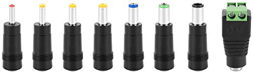 POPPSTAR Universal Netzteil Hohlstecker-Adapter (AC DC Stecker-Set 5.5x2.5mm Buchse auf 6,4x...
