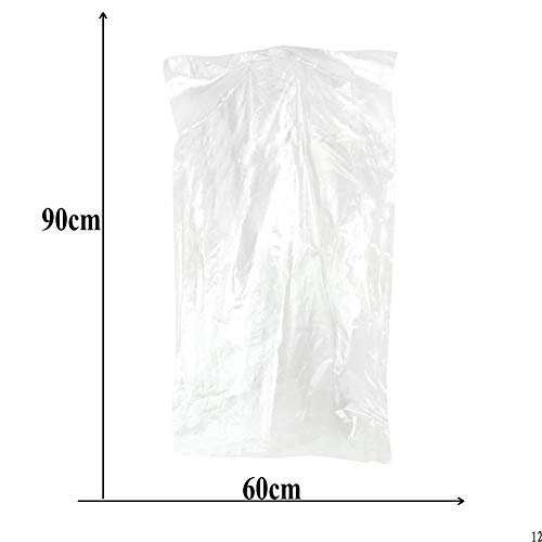 Fengheshun Pack Of 100 Garment Bag, Transparent Suit Bag ,Clothing Dust Cover, Gown And Dress Storage Bag (60×90Cm) #TOP3