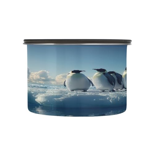 Contenedor hermético de acero para café 500 ml azul
