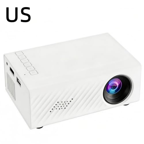 M1S Mini Projector, Portable LED Movie Projector for Home Use, Compact Design with HDMI/USB/AV Input, US Plug, White miniatura 7