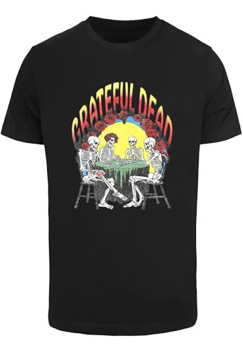 MERCHCODE Mc1116-wdzięczny Dead Poker Game Tee T-Shirt, czarny, L męski, czarne, L