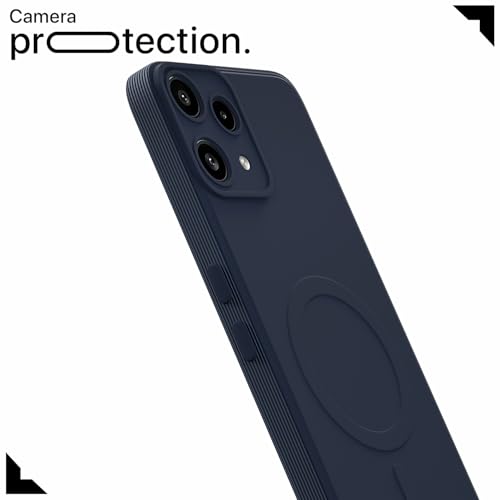 Image of Pikkme Back Cover for Nothing Phone 3a Lite 5G Soft Matte Silicone Mag-Safe Design (Mag-Safe Not Support) Camera Protection | Slim Fit Bumper Cover (Blue)