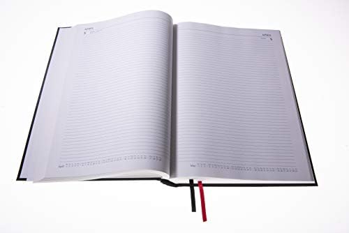 Collins Desk Diary A4 Two Pages to a Day Black 2023