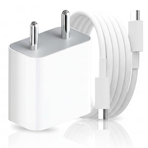 Image of HANYCONY 20W USB-C PD Charger with Durable Type-C to C Cable | Compatible with iPhone 16 15 Series & iPad Pro Mini Air | Original Charging Speed | Supports 27W Quick Charging