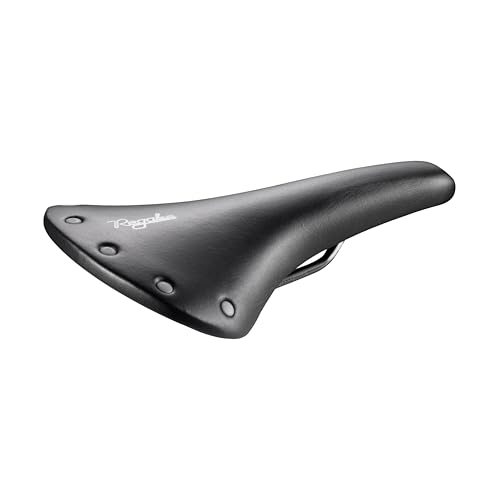 San Marco Xsilite Unisex Adult Saddle, Black + Silver Mini-Rivets, One Size
