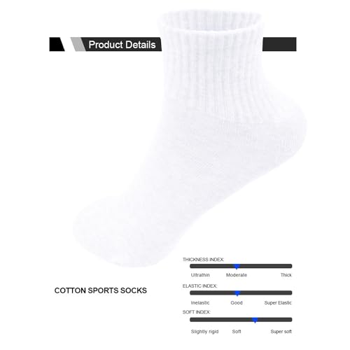 Image of TZ Promise 6 Pack-Women's Athletic Quarter Ankle Low Cut Cotton Socks Cushioned Sports Running