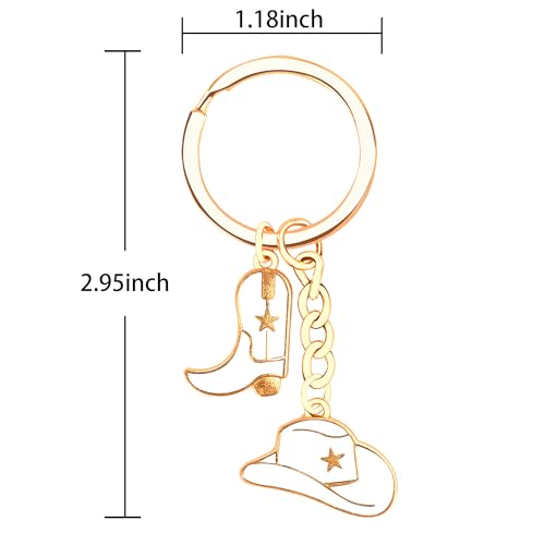 Western Keychain Cowboy Hat & Boots Keychain Vintage Design for Men Women - Image 3