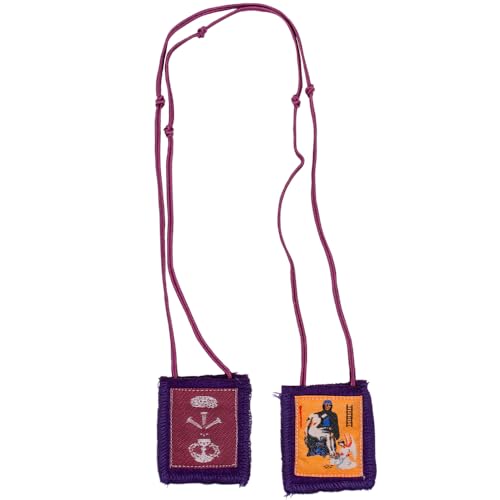 Small Purple Scapular with Five Knots | Wearable Divine Protection from Jesus and Mary | Powerful Catholic Devotional | Great Christian Gift | Purple Scapular of Benediction and Protection2
