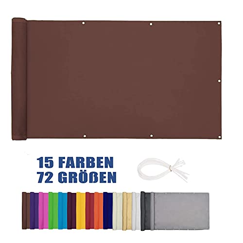 Lingle888 Balkon Sichtschutz PB2 PES blickdichte Balkonumspannung Cover