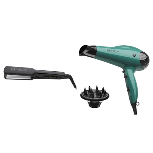 Plancha para cabello cerámica Revlon 2 pulgadas y secador 1875W miniatura 1