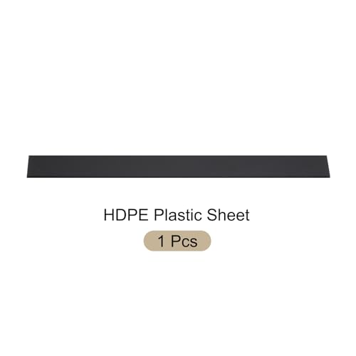 Image of 48 inch x 6 inch x 1 /8 inch HDPE Plastic Sheet, High Density Polyethylene Sheet Cutting Board Black Solid Block, [for DIY, Home Floor]