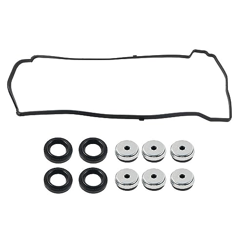 Ldabrye Junta Protectora De Válvulas De Motor Bujías Kits De Sellos De Tubo para 12030-PNC-000 12341-PNA-000 12342-PCX-004 90441-PNA-010 Kit De Repuesto Mantenimiento Reparación De Vehículos Juego De