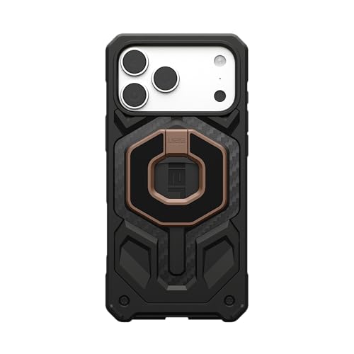 Image of Urban Armor Gear UAG Monarch Magnetic Phone Ring Stand Compatible with Magnetic 2 Magnet, Removable Metal Finger Ring Grip & 360 Rotation Adjustable Kickstand for iPhone 17 /16, Galaxy S26 /S25
