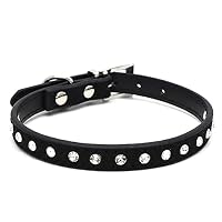 Strass Hundehalsband Aus Weichem Wildleder - Verstellbar Mit Kristallbesatz Für Kleine Bis Große Hunde