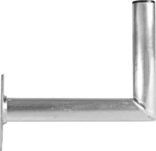 TechniSat TechniTenne 60 Satellitenschüssel (60 cm digital Sat Anlage/Antenne mit Masthalterung und Universal Twin LNB für bis zu Zwei Teilnehmer) anthrazit + TechniPlus 35 Sat-Wandhalterung 35 cm