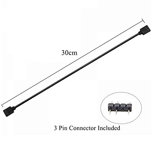 Dke&Ymq Rgb Extension Cable 3 Pin, Rgb Interface Extension Cable, 5 V Argb 3-Pin Connector Hub #TOP1