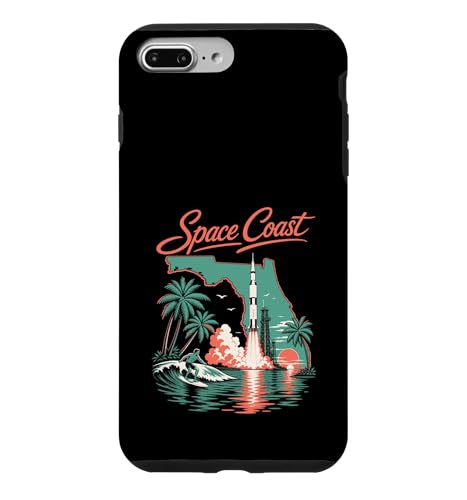 Installazione facile Custodia per iPhone 7 Plus/8 Plus Space Coast Surfer Rocket lancio Surf