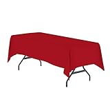 ALFER HOME - Mantel Rectangular Luxor, Elegante para Eventos, Banquetes, Hogar, Tablecloth, Medidas 3.00x1.50 m, Rojo