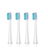 Dada-Tech Têtes de rechange pour brosses à dents électriques pour enfants DT-KE6 et DT-KE7 - Lot de 4 (Blanc)