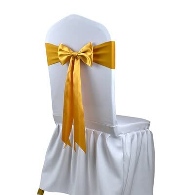 25 Stück Satin Spandex Stuhlhussen Band Bänder Stuhl Raffhalter für Party Bankett Dekor Hochzeit Dekoration Knoten Stuhl Schleife Schärpen