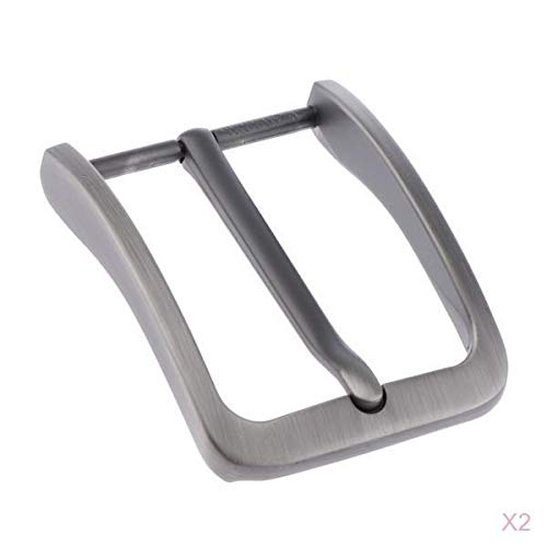 merishopp 2x Mens Alloy Antique Belt Buckle Single Prong Rectangular Pin Buckle Gray| Premium | Elegant | Adjustable-picture-41