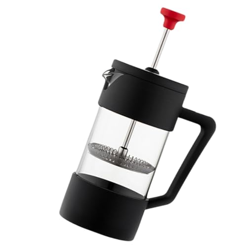 Mipcase Cafetera de Prensa Francesa de Vidrio Tetera de Café y con Función de Filtrado para Bebidas Calientes y Frías