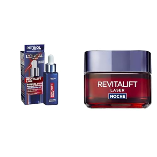 Rutina L'Oréal Paris Revitalift Laser Serúm Noche Retinol + Revitalift Láser Crema de Noche
