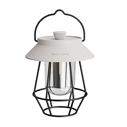 Lampe de poche rechargeable avec poignée en métal robuste pour suspension extérieure