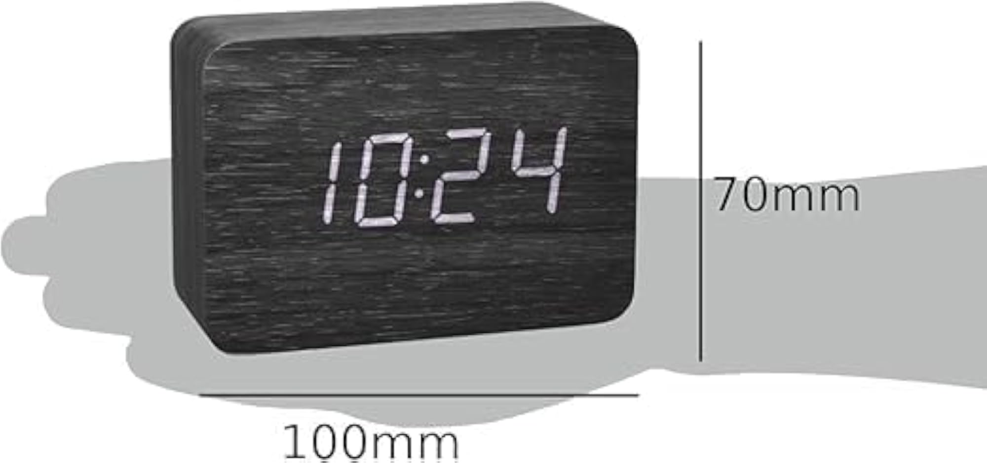 LED Digital Electronic Rectangular Alarm Clock