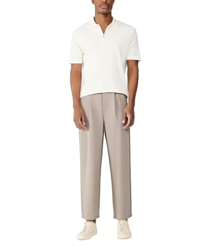 Men’s Autumn Casual Pants Korean Fashion Stretched Polyester Loose Draped Slacks.