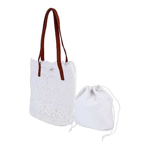 Sac cosmétique et sacoche à bandoulière modulable en dentelle
