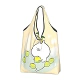 [ROOZEE] うさまる エコバッグ 買い物袋 ショッピングバッグ 折りたたみ 人気 防水 大容量 買い物バッグ 繰り返し可 コンビニバッグ グ コンパクトおしゃれ 簡単 収納