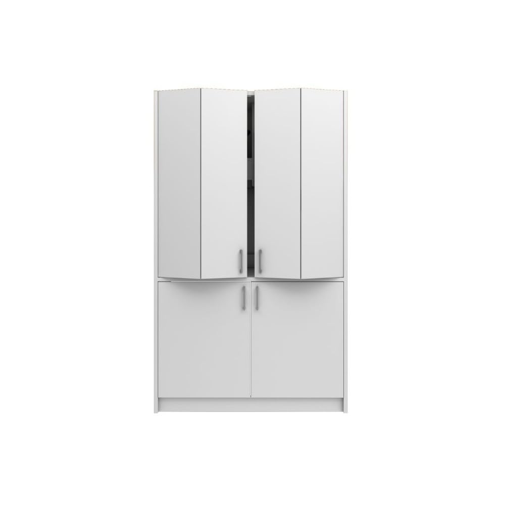 Cucina salvaspazio a scomparsa Fold Evolution colore bianco e elettrodomestici inclusi 125x62x208H