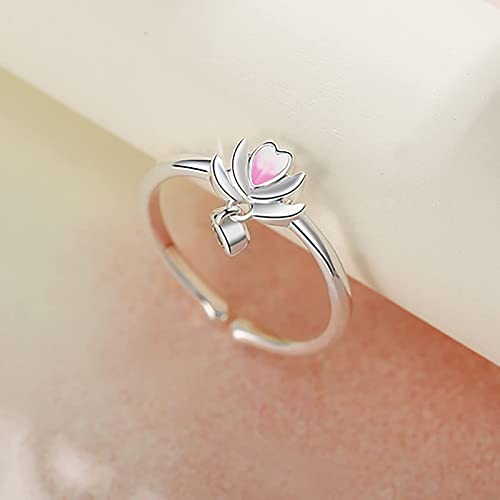 Bague de mariage magnolia argent S925 zircon ajustable