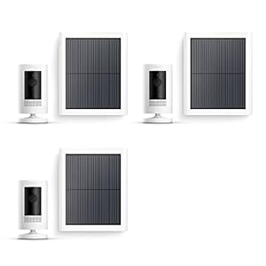 Ring Außenkamera Solar (Stick Up Cam) | Überwachungskamera aussen mit Solarpanel, 1080p-HD-Video, WLAN, witterungsbeständig, geeignet für Haus & Grundstück | 3 Kameras