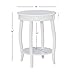 Powell Furniture Powell Round Shelf, White Table, 18